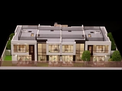 Mostra del modello completato della villa di sollevamento