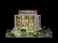 Από κοντά: Αρχιτεκτονικό μοντέλο κλίμακας 1:400 σε ακρυλικό πλεξιγκλάς με εννοιολογικό στυλ μινιμαλισμού