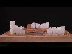 1:1500 Scale Architectural Section Model with Wooden Art Style for Display and Study Featuring Laser