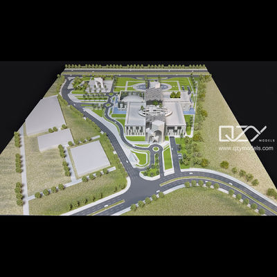 Conceptual Buildings City Planning Model 1/500 Doha Court Complex Project