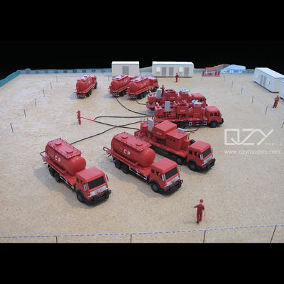工業規模モデル 建設現場 展示 1/30 油検と破裂