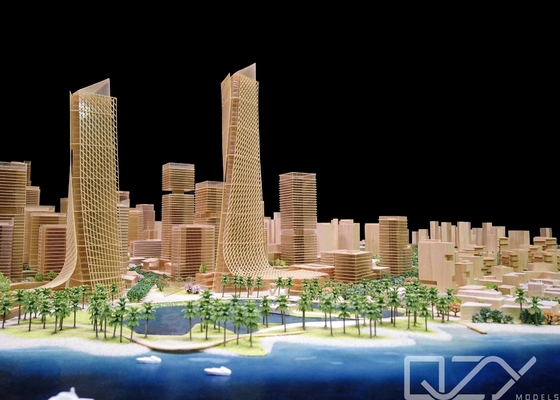 エコム・バスウッド ミニチュア建築模型 シアメン TOD 5M x 6M ベースサイズ