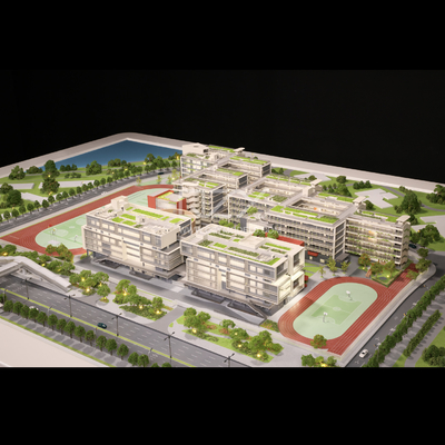 1/300 Shenzhen Nanhua School Model Conceptual Minimalism Style based Acrylic ABS Material