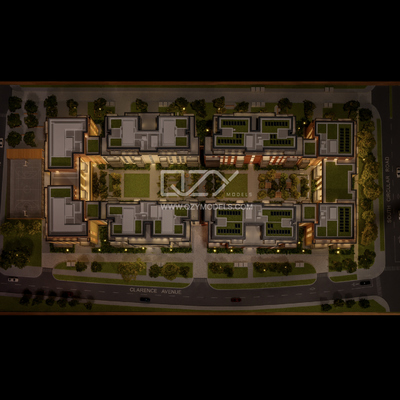 1:350 Scale Clapham Park Apartment Model with Illumination and 25 Days Lead Time Architectural Physical Model