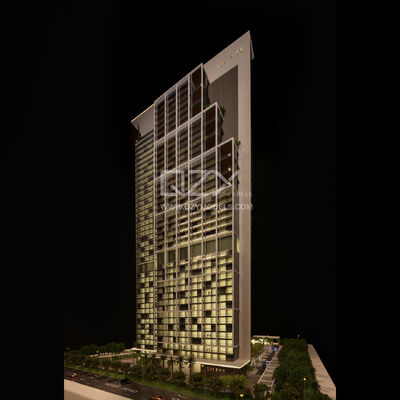 1:125 مقياس نموذج معماري مقياس مع أكريليك ABS ومواد معدنية لعرض مبنى مصغر واقعي