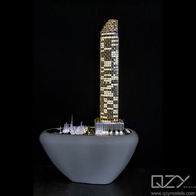 W-Residences Iconic Tower 1:125 Scale Architectural Model with Dynamic Lighting and Handmade Craftsmanship