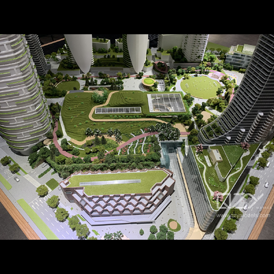 1:300 Scale Miniature Architectural Model with Full Lighting and Handcrafted Artistry for Vancouver Oakridge Project