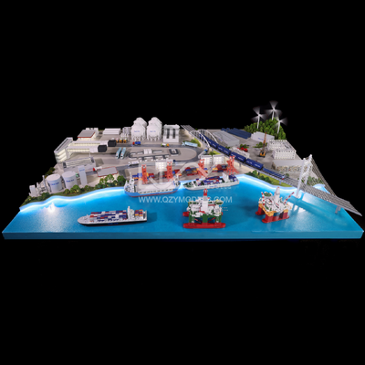 1:100 Scale Port Model with Dynamic Operation Simulation and Intelligent Lighting for Dammam Port