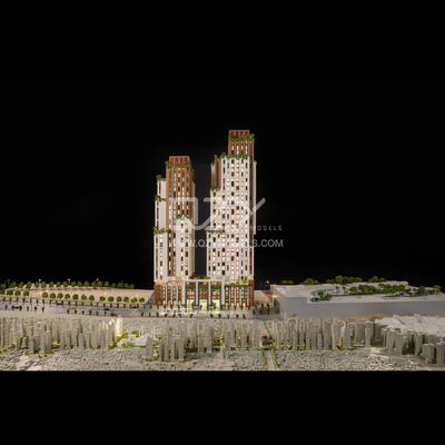 Mecca Masar 1:100 Scale Architectural Model with Full Lighting and Handmade Craftsmanship