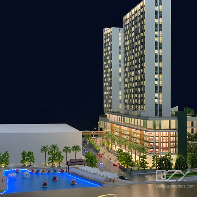 Vientiane Business Center by Krittaphong Group |Dual-Scale Integrated Urban Model | 4.5×3.5m Oversized Commercial & Residential Model | QZYMODELS Custom Service