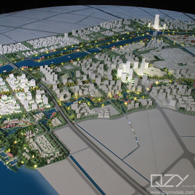 1:1500 Nantong Urban Planning Model | AECOM Design Competition Project